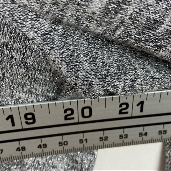 Sloane & Sadie Grey Lace Back Shoulder Zipper Knit Stretch Sweater Size Large L - Picture 12 of 15